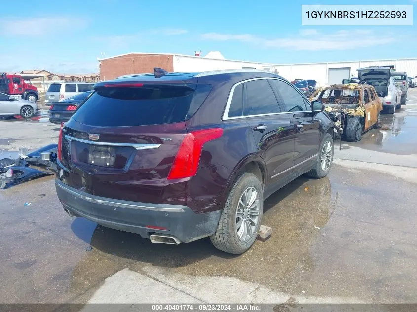 2017 Cadillac Xt5 Luxury VIN: 1GYKNBRS1HZ252593 Lot: 40401774