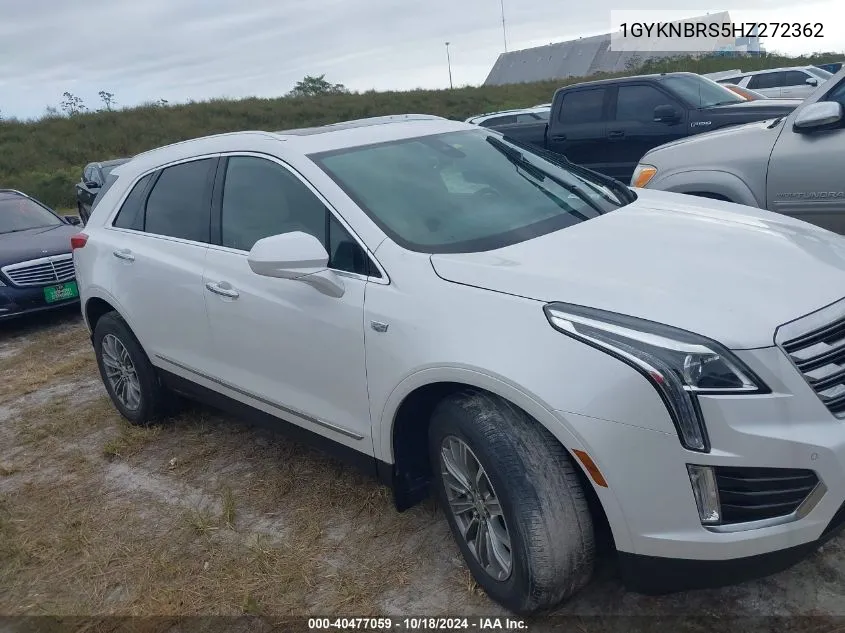 2017 Cadillac Xt5 Luxury VIN: 1GYKNBRS5HZ272362 Lot: 40477059