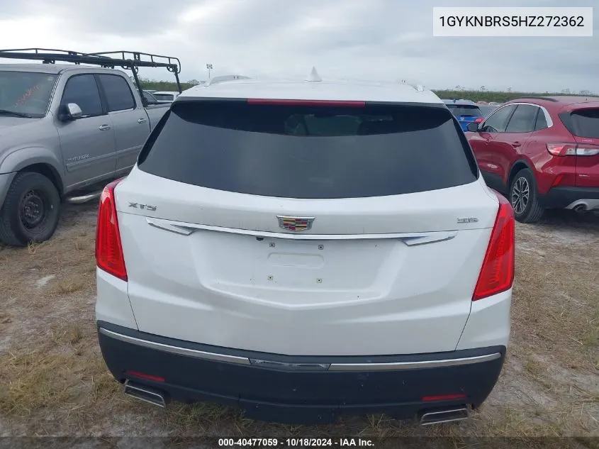 2017 Cadillac Xt5 Luxury VIN: 1GYKNBRS5HZ272362 Lot: 40477059