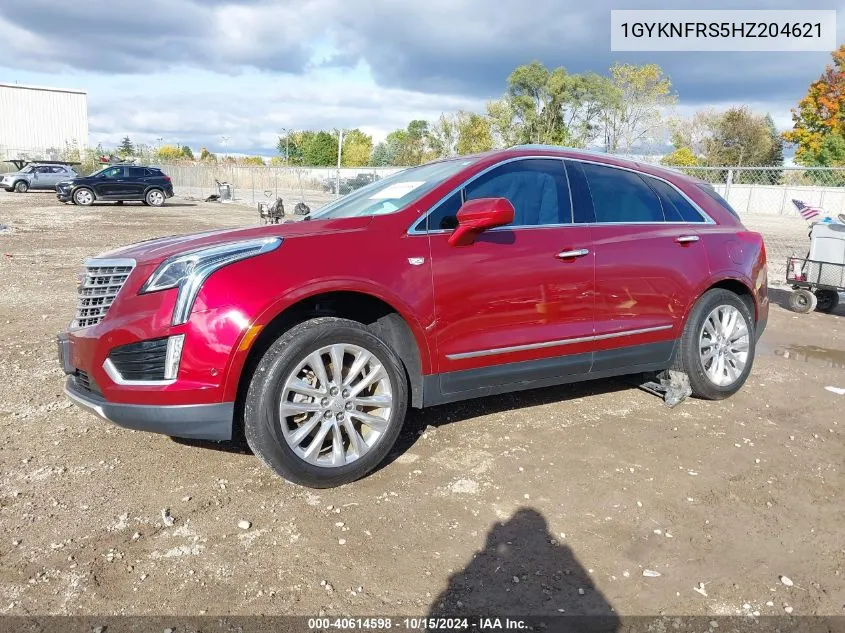 2017 Cadillac Xt5 Platinum VIN: 1GYKNFRS5HZ204621 Lot: 40614598