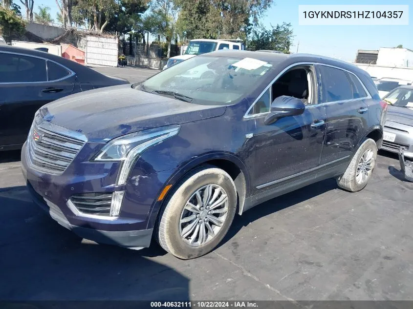 2017 Cadillac Xt5 Luxury VIN: 1GYKNDRS1HZ104357 Lot: 40632111