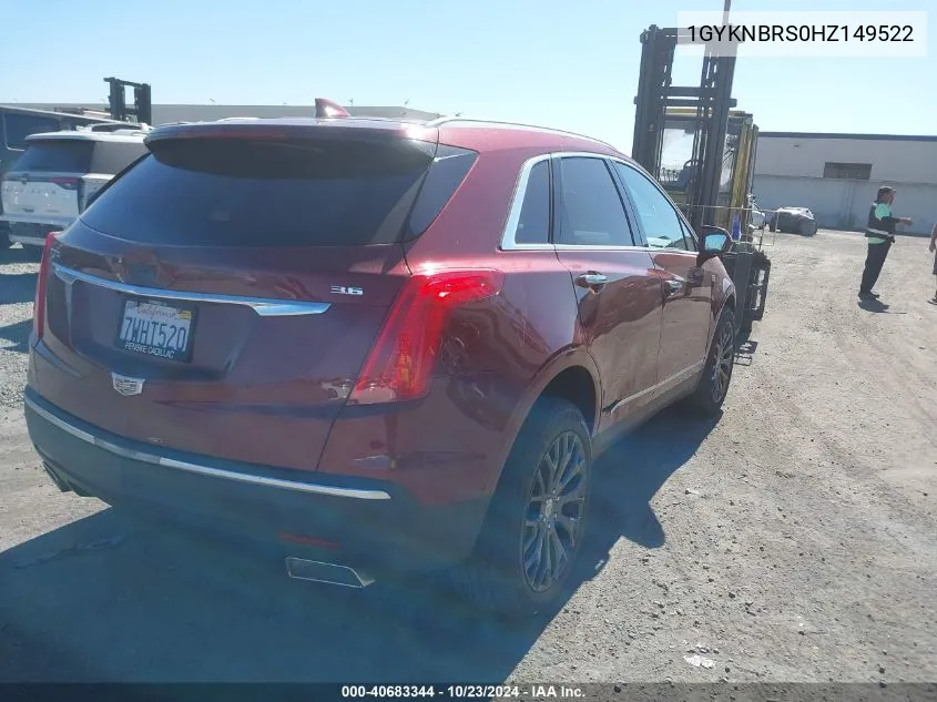 1GYKNBRS0HZ149522 2017 Cadillac Xt5 Luxury