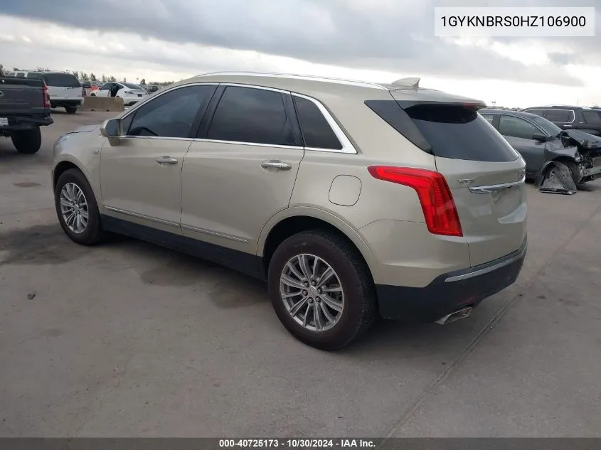 2017 Cadillac Xt5 Luxury VIN: 1GYKNBRS0HZ106900 Lot: 40725173