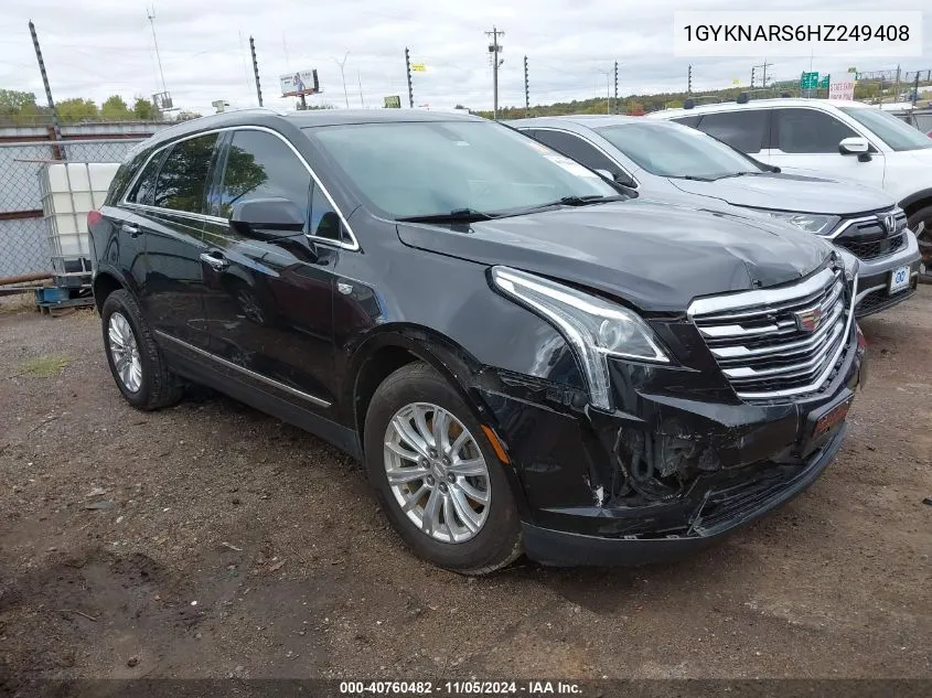 2017 Cadillac Xt5 Standard VIN: 1GYKNARS6HZ249408 Lot: 40760482