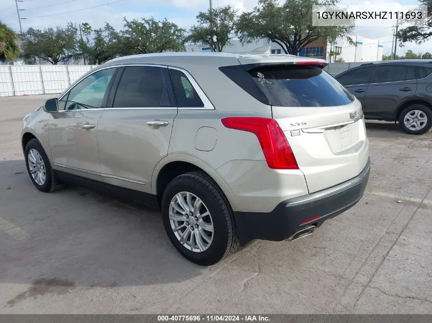 2017 Cadillac Xt5 Standard VIN: 1GYKNARSXHZ111693 Lot: 40775696