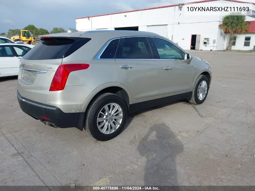 2017 Cadillac Xt5 Standard VIN: 1GYKNARSXHZ111693 Lot: 40775696