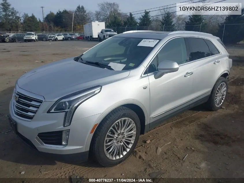 2017 Cadillac Xt5 Luxury VIN: 1GYKNDRS6HZ139802 Lot: 40776237