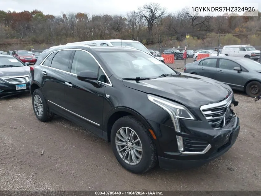 2017 Cadillac Xt5 Luxury VIN: 1GYKNDRS7HZ324926 Lot: 40785449