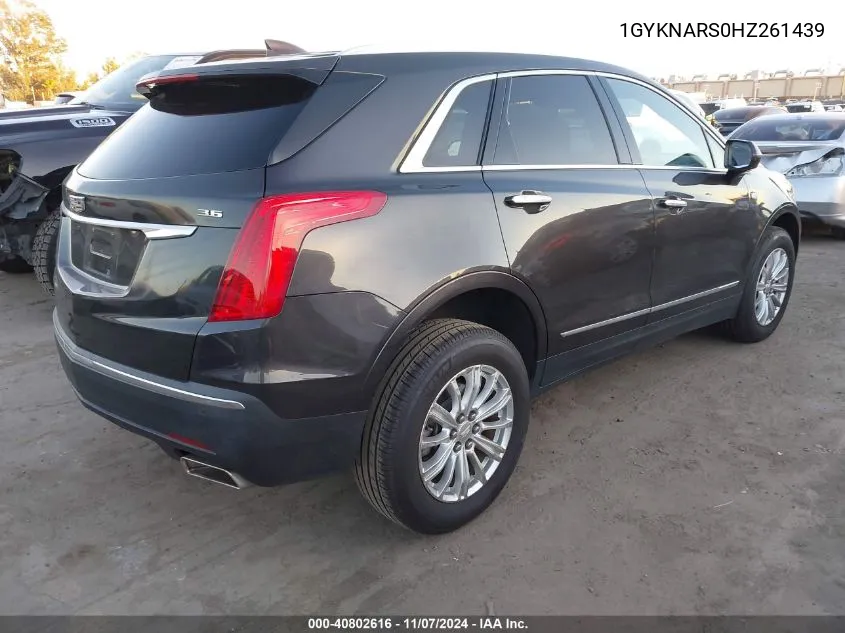 2017 Cadillac Xt5 Standard VIN: 1GYKNARS0HZ261439 Lot: 40802616