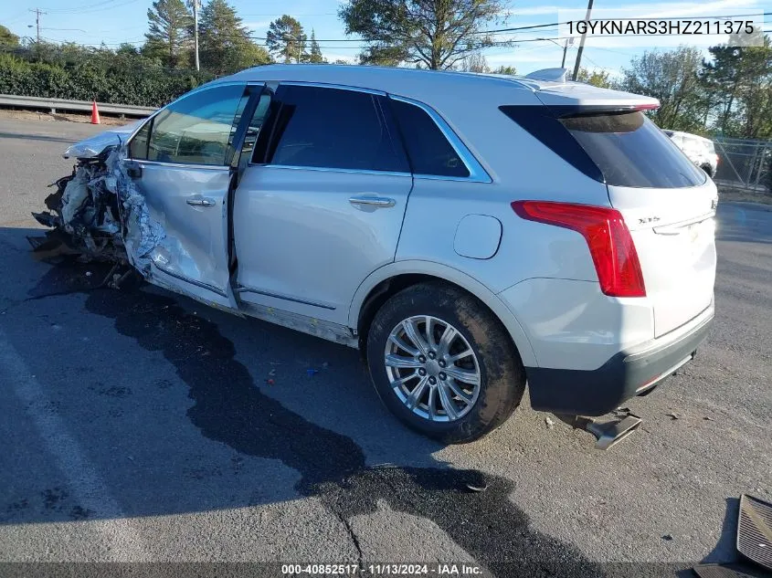 2017 Cadillac Xt5 Standard VIN: 1GYKNARS3HZ211375 Lot: 40852517