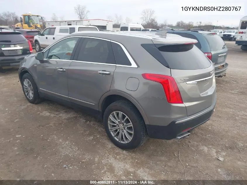 2017 Cadillac Xt5 Luxury VIN: 1GYKNDRS0HZ280767 Lot: 40852811