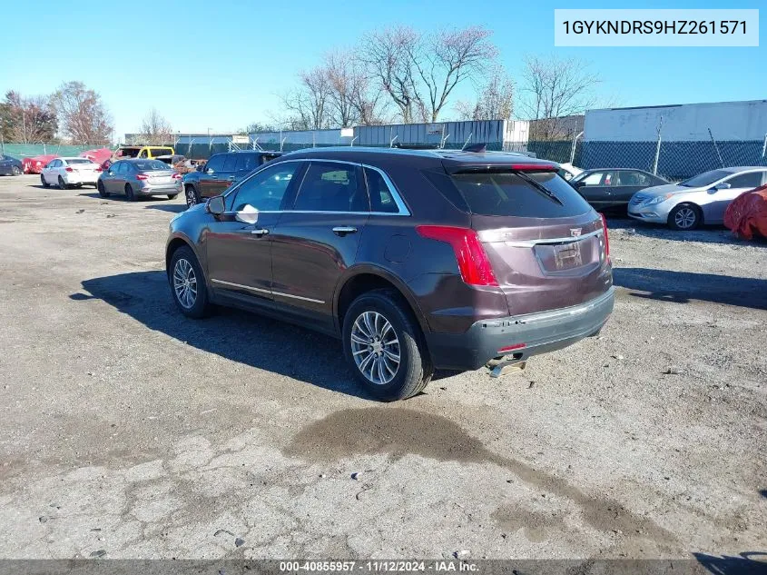 2017 Cadillac Xt5 Luxury VIN: 1GYKNDRS9HZ261571 Lot: 40855957