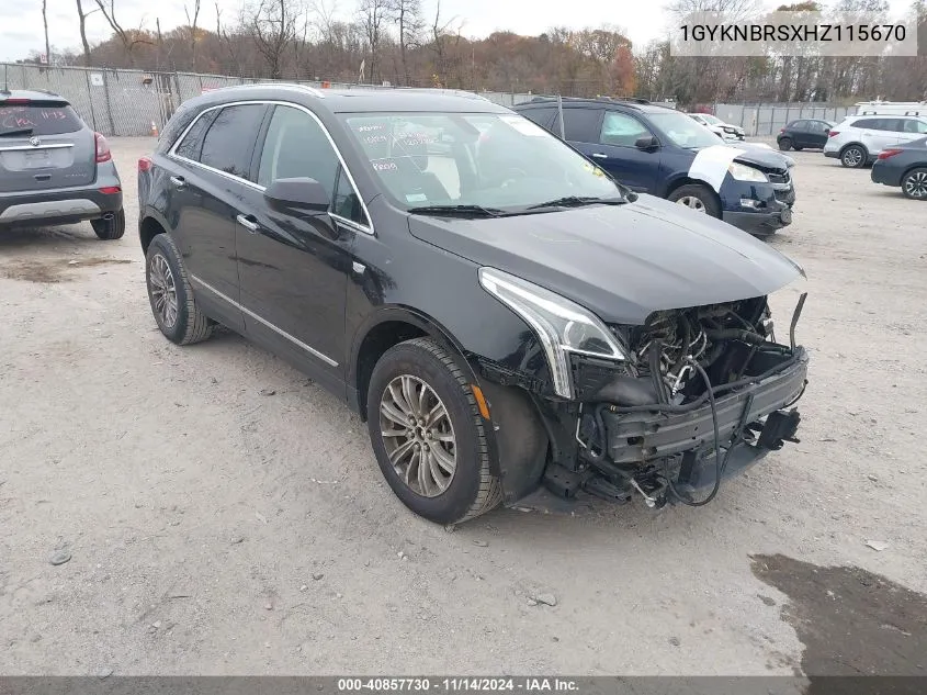 2017 Cadillac Xt5 Luxury VIN: 1GYKNBRSXHZ115670 Lot: 40857730