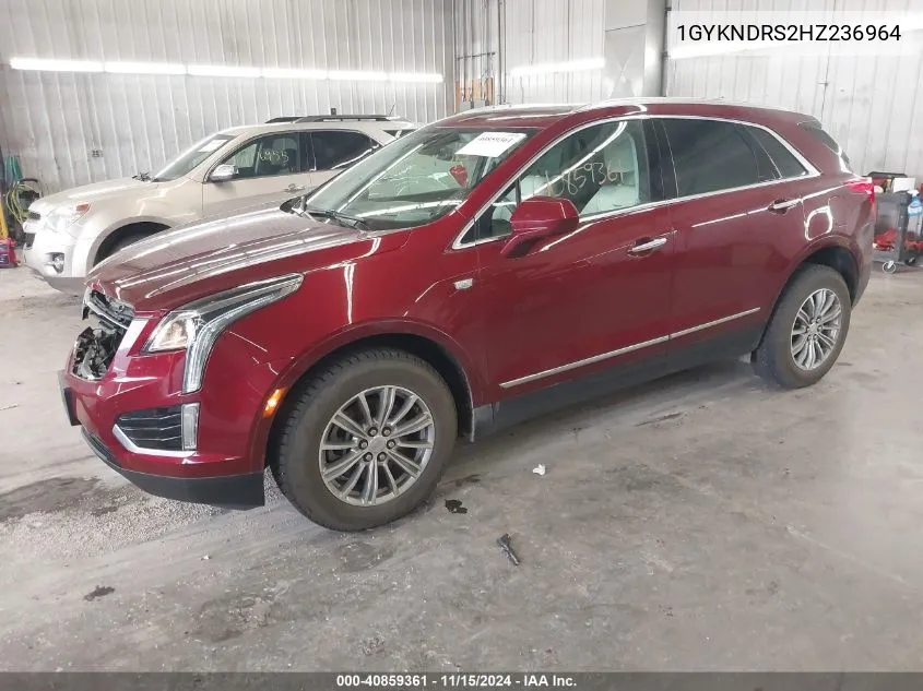 2017 Cadillac Xt5 Luxury VIN: 1GYKNDRS2HZ236964 Lot: 40859361