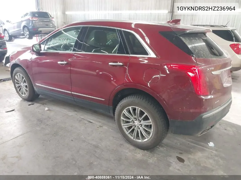 2017 Cadillac Xt5 Luxury VIN: 1GYKNDRS2HZ236964 Lot: 40859361