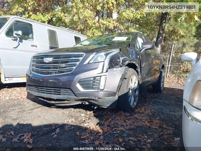 2017 Cadillac Xt5 Luxury VIN: 1GYKNBRS4HZ219801 Lot: 40875659