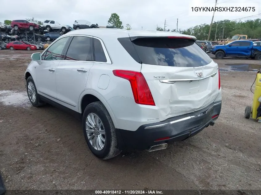 2017 Cadillac Xt5 Standard VIN: 1GYKNARSXHZ324675 Lot: 40918412