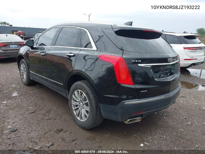 1GYKNDRS8JZ193222 2018 Cadillac Xt5 Luxury