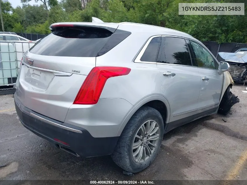 2018 Cadillac Xt5 Luxury VIN: 1GYKNDRS5JZ215483 Lot: 40062924