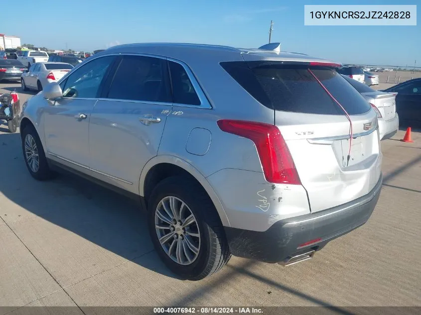 1GYKNCRS2JZ242828 2018 Cadillac Xt5 Luxury