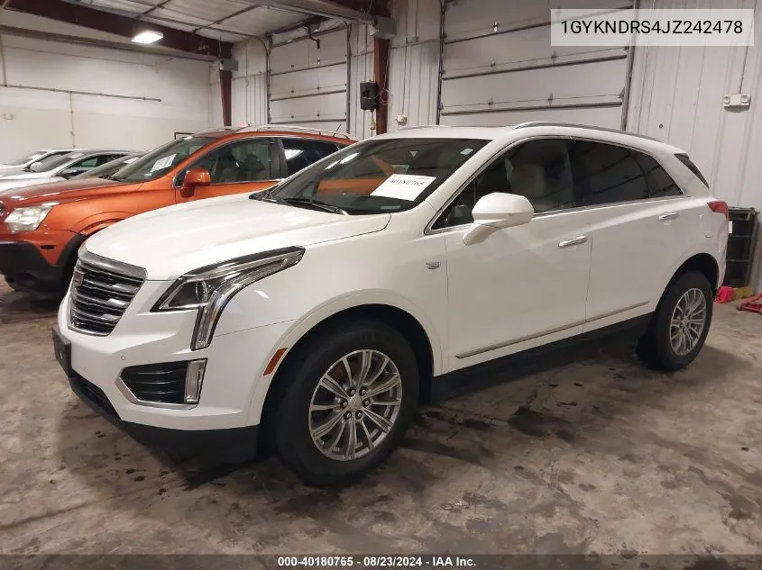 2018 Cadillac Xt5 Luxury VIN: 1GYKNDRS4JZ242478 Lot: 40180765