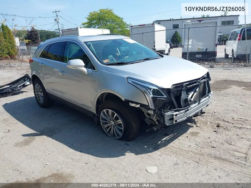 2018 Cadillac Xt5 Luxury VIN: 1GYKNDRS6JZ126005 Lot: 40262378