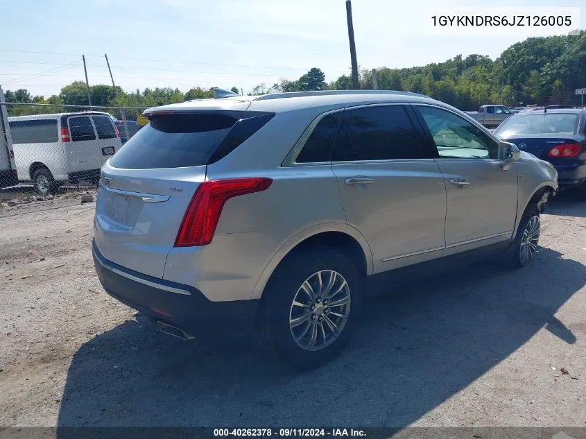 2018 Cadillac Xt5 Luxury VIN: 1GYKNDRS6JZ126005 Lot: 40262378