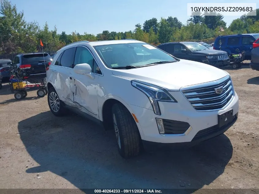 1GYKNDRS5JZ209683 2018 Cadillac Xt5 Luxury