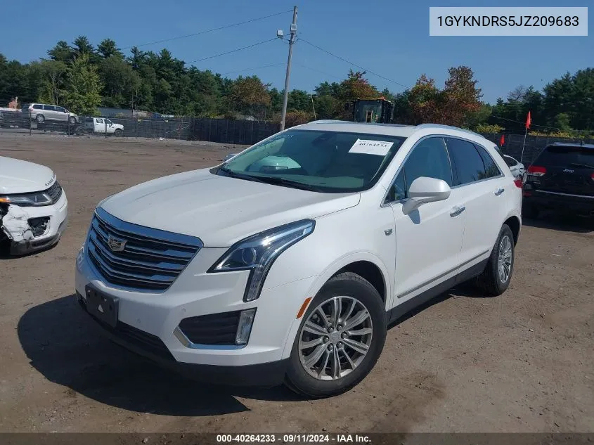 2018 Cadillac Xt5 Luxury VIN: 1GYKNDRS5JZ209683 Lot: 40264233