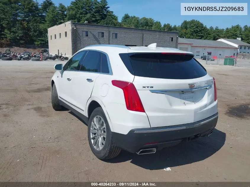 1GYKNDRS5JZ209683 2018 Cadillac Xt5 Luxury