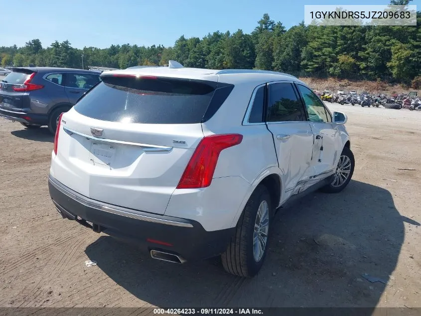 2018 Cadillac Xt5 Luxury VIN: 1GYKNDRS5JZ209683 Lot: 40264233