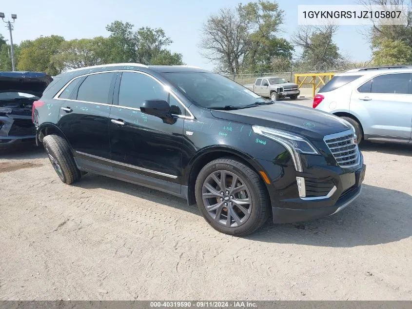 2018 Cadillac Xt5 Platinum VIN: 1GYKNGRS1JZ105807 Lot: 40319590