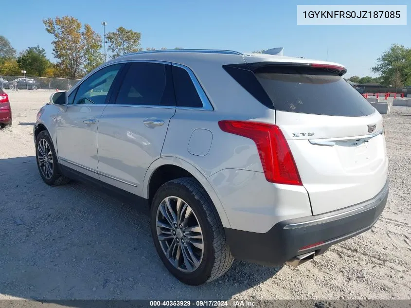 2018 Cadillac Xt5 Premium Luxury VIN: 1GYKNFRS0JZ187085 Lot: 40353929