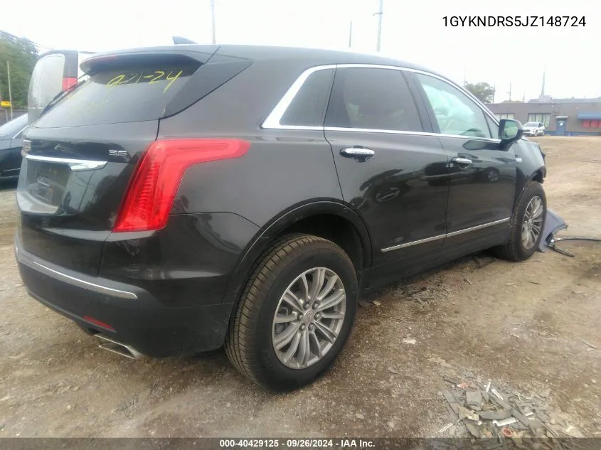 1GYKNDRS5JZ148724 2018 Cadillac Xt5 Luxury