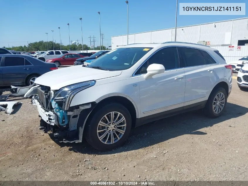 2018 Cadillac Xt5 Luxury VIN: 1GYKNCRS1JZ141151 Lot: 40561932