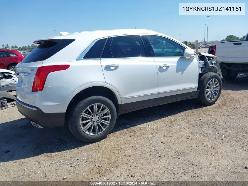 2018 Cadillac Xt5 Luxury VIN: 1GYKNCRS1JZ141151 Lot: 40561932