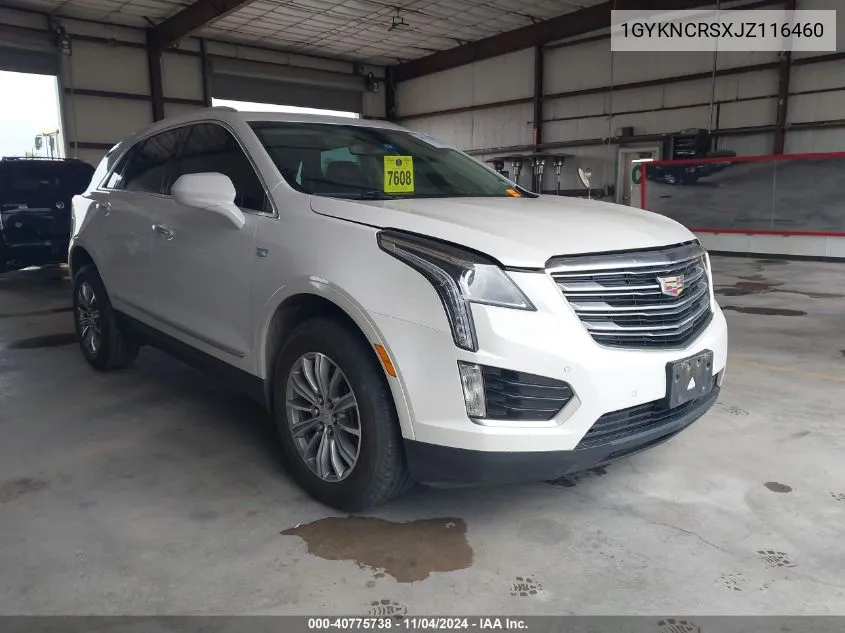 2018 Cadillac Xt5 Luxury VIN: 1GYKNCRSXJZ116460 Lot: 40775738