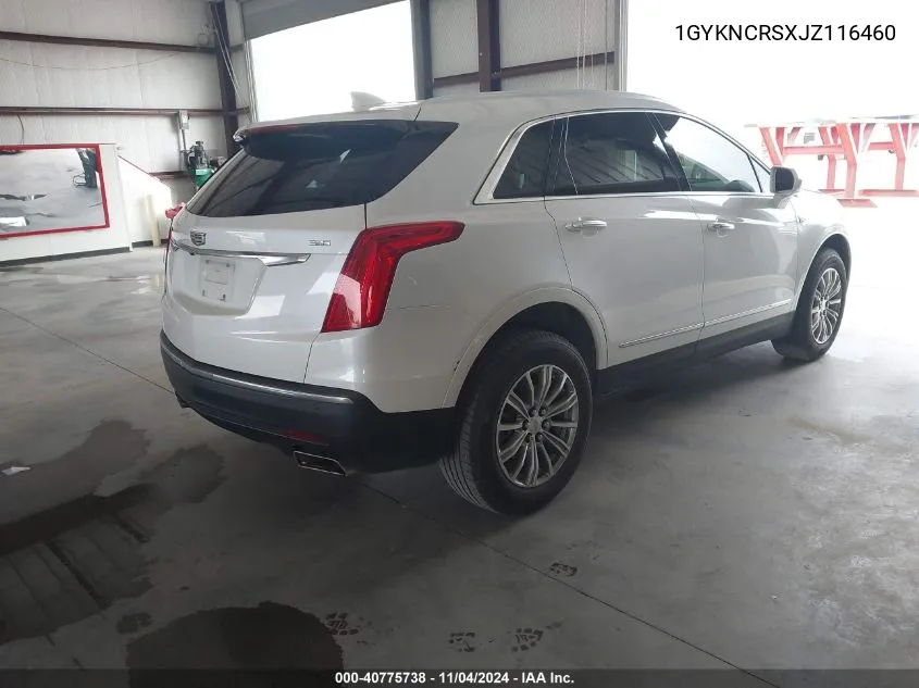 2018 Cadillac Xt5 Luxury VIN: 1GYKNCRSXJZ116460 Lot: 40775738