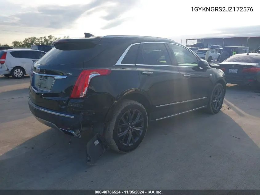 2018 Cadillac Xt5 Platinum VIN: 1GYKNGRS2JZ172576 Lot: 40786524