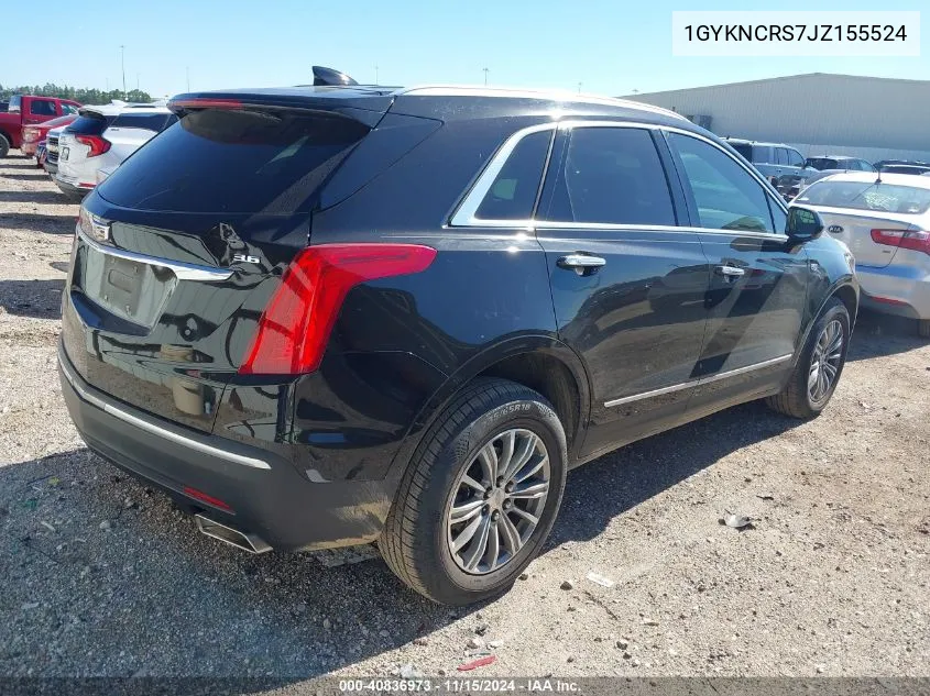 2018 Cadillac Xt5 Luxury VIN: 1GYKNCRS7JZ155524 Lot: 40836973