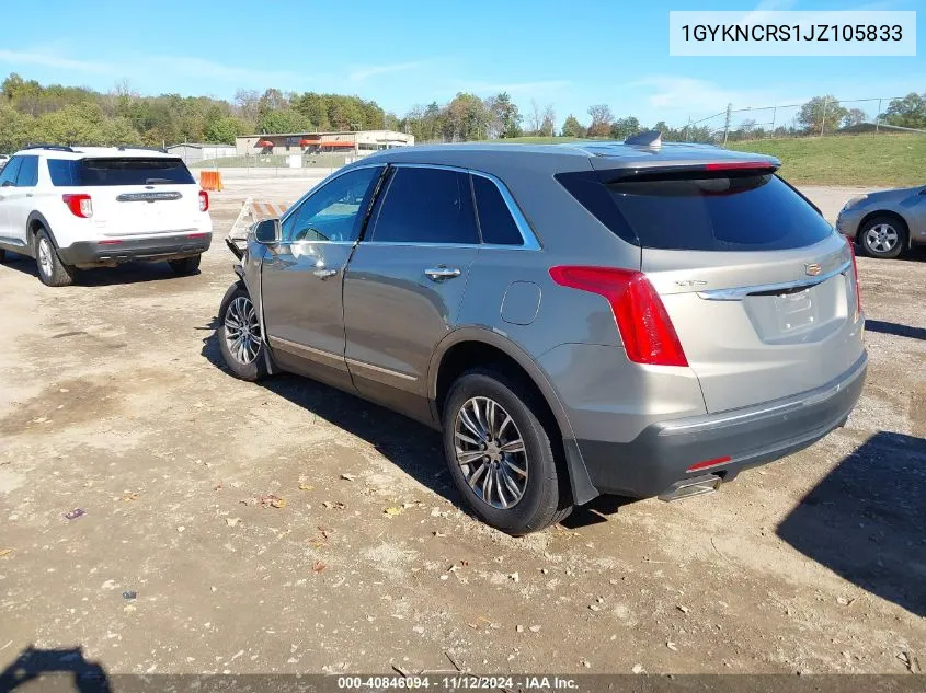 2018 Cadillac Xt5 Luxury VIN: 1GYKNCRS1JZ105833 Lot: 40846094