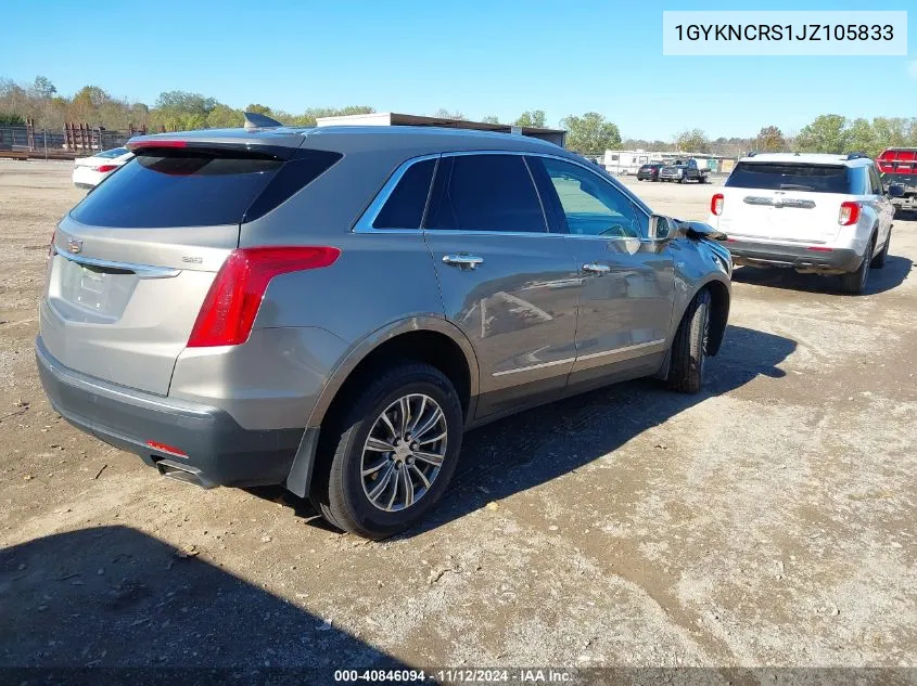 2018 Cadillac Xt5 Luxury VIN: 1GYKNCRS1JZ105833 Lot: 40846094