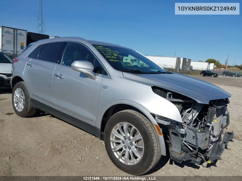 2019 Cadillac Xt5 VIN: 1GYKNBRS0KZ124949 Lot: 12121549