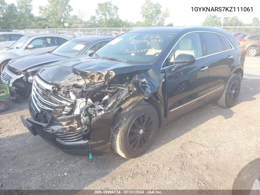 1GYKNARS7KZ111061 2019 Cadillac Xt5 Standard