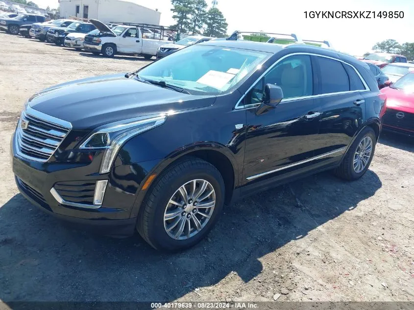 1GYKNCRSXKZ149850 2019 Cadillac Xt5 Luxury