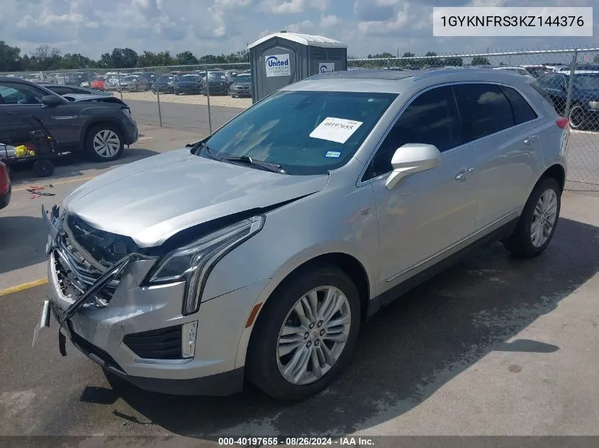 1GYKNFRS3KZ144376 2019 Cadillac Xt5 Premium Luxury