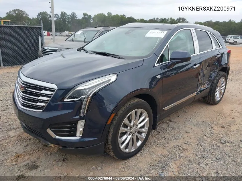 2019 Cadillac Xt5 Premium Luxury VIN: 1GYKNERSXKZ200971 Lot: 40276044