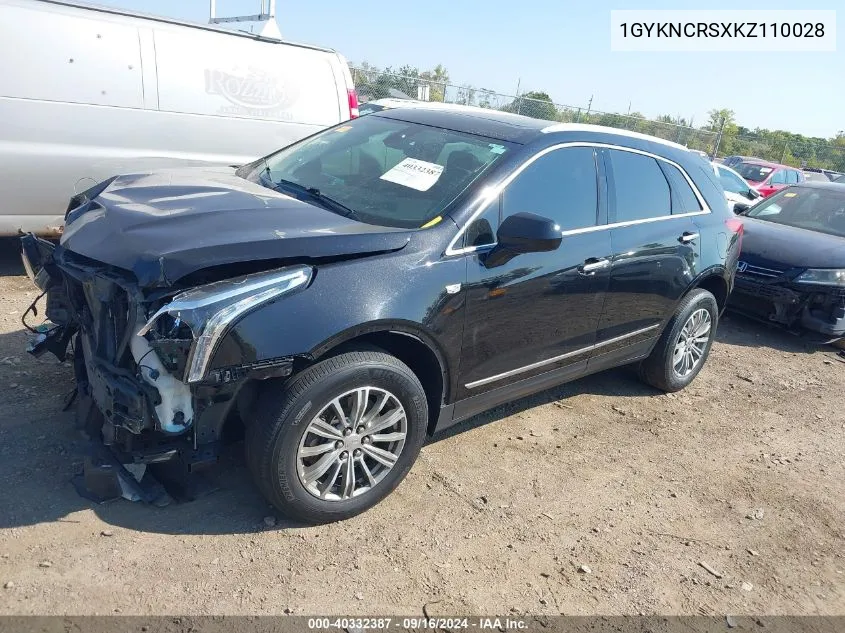 1GYKNCRSXKZ110028 2019 Cadillac Xt5 Luxury