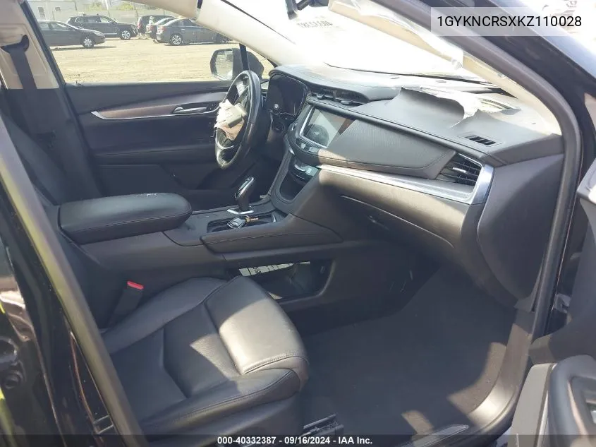 1GYKNCRSXKZ110028 2019 Cadillac Xt5 Luxury