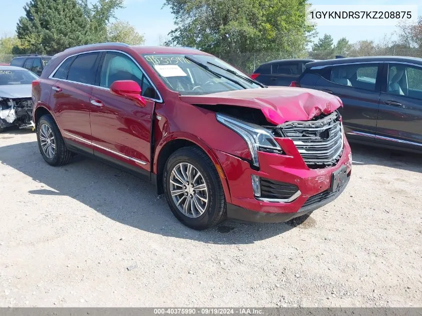 1GYKNDRS7KZ208875 2019 Cadillac Xt5 Luxury